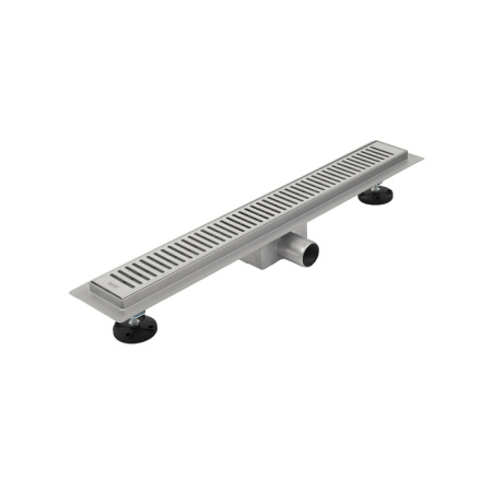 Водоотводящий желоб (Трап) IDDIS Level 600 мм, с перфорированной решеткой, цвет хром, горизонтальный выпуск, комбинированный затвор, выпуск 40/50 мм 975A6SB10DZ