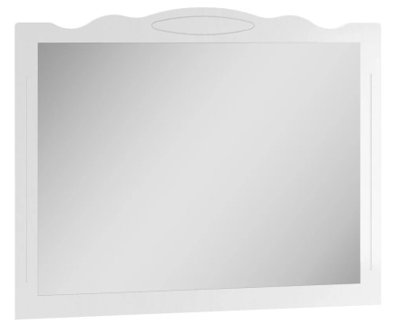 Зеркало Домино RICH, 118,5х85,4 см, без подсветки, прямоугольное, цвет рамы: белый, для ванны, навесное/подвесное/настенное, дизайнерское