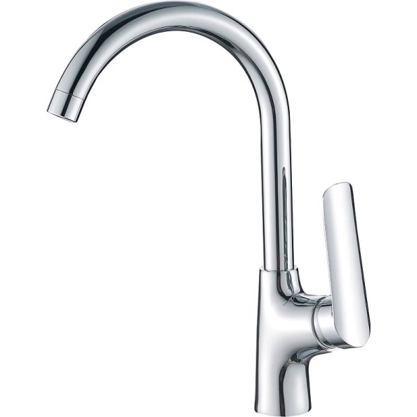 Смеситель для кухни/мойки HAIBA CRON однозахватный, поворотный, длина 177 мм, силумин, цвет хром