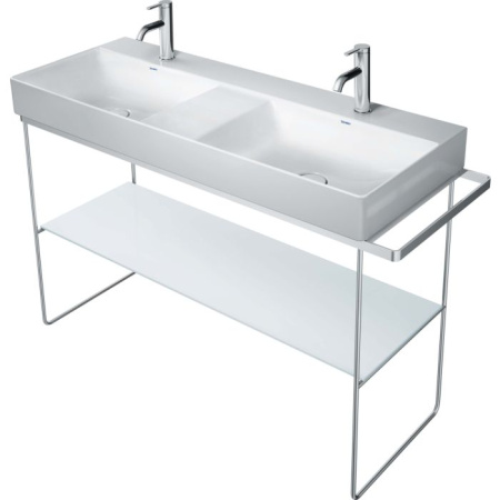 Полка Duravit DuraSquare для металлической консоли под раковину, размер 116,4х38 см, цвет: белый, стеклянная, прямоугольная, вставка, для раковины, в ванную комнату