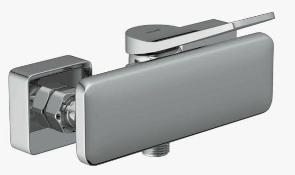 Смеситель для душа Cersanit ODRA однорычажный, хромированный, настенный, без излива, латунь, цвет хром