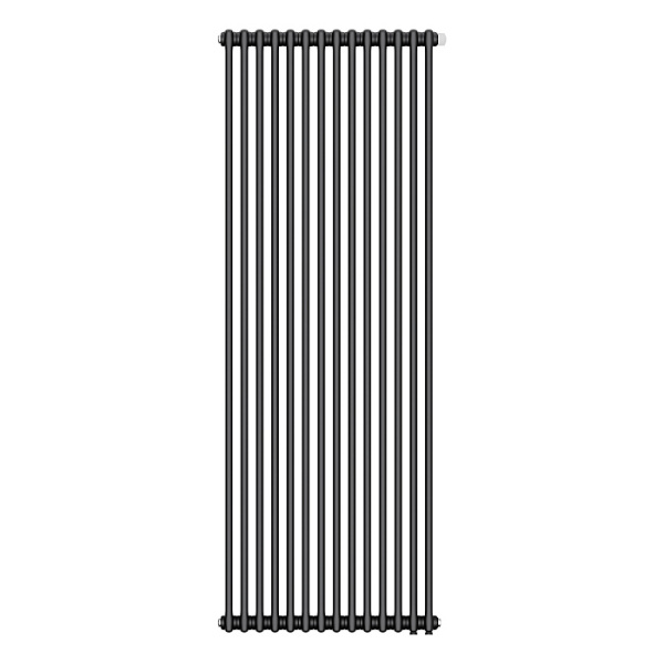 Радиатор Royal Thermo Insignia VC2180 стальной 2 трубчатый, 14 секций, нижнее подключение, для отопления квартиры, дома, водяные, мощность 2828 Вт, настенный, цвет черный RAL9005m