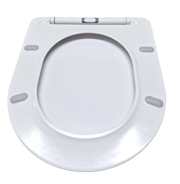 Cиденье для унитаза Aquatek Европа 42х36х3,5 см дюропласт, цвет белый, с крышкой, быстросъемное, микролифт (SoftClose), крепления металлические