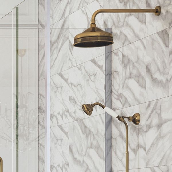 Верхний душ Webert Karenina настенный, круглый, с 1 режимом/тропический душ, размер 20х20 см, цвет бронза