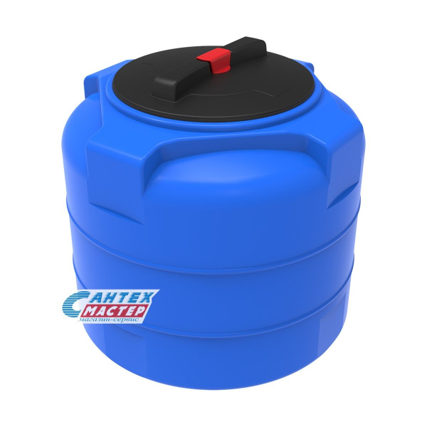 Емкость пластиковая (бак) Экопром T 100 литров 107,0152,601,0 для воды,с крышкой с дыхательным клапаном (цвет-синий) усиленная под плотность до 1,5 г/см3 Rostok(Росток)