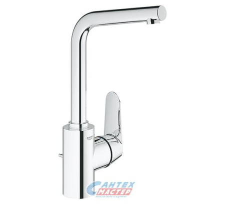 Смеситель для раковины Grohe Eurodisc Cosmopolitan однорычажный, излив средний, длина 143 мм, керамический, латунь, цвет хром, без донного клапана