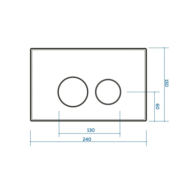 Кнопка смыва Olives Plaza, прямоугольная, цвет белый, пластик, клавиша управления для сливного бачка, инсталляции унитаза, двойная, механическая, панель, универсальная, размер 244х162х11 мм
