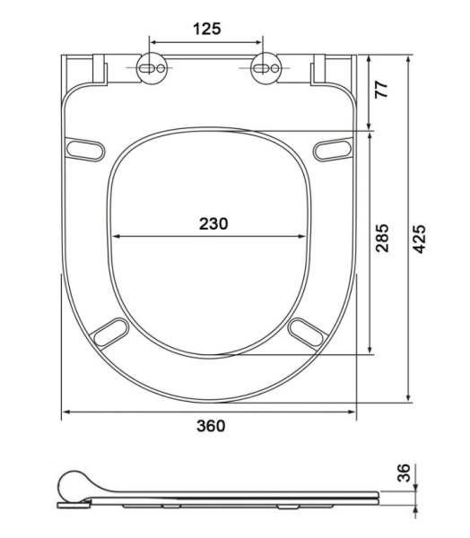 Cиденье для унитаза Aquatek Мия 42,5х36х3,6 см дюропласт, цвет белый, с крышкой, быстросъемное, микролифт (SoftClose), крепление