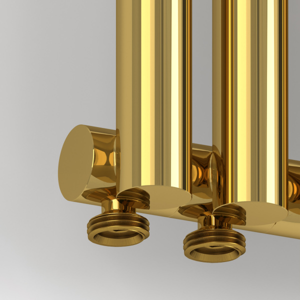 Радиатор отопления Сунержа Эстет-1 EU50 левый 1800х180 4 секции, цвет золото, нижнее левое подключение, нержавеющая сталь, трубчатый