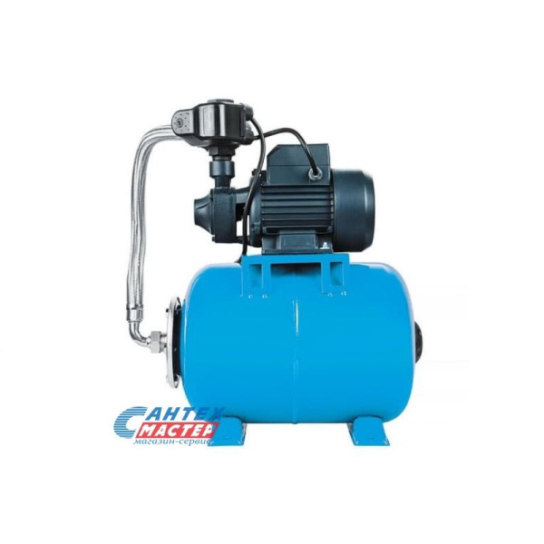 Насосная станция Unipump AUTO QB 80, 2.7 м³/ч, напор - 50 м, 0.75 кВт, (220 В) гидроаккумулятор 24 л, давление 6 бар, глубина всасывания 5 м, автоматическая, для подачи чистой воды, водоснабжения частного дома, дачи, полива, из колодца