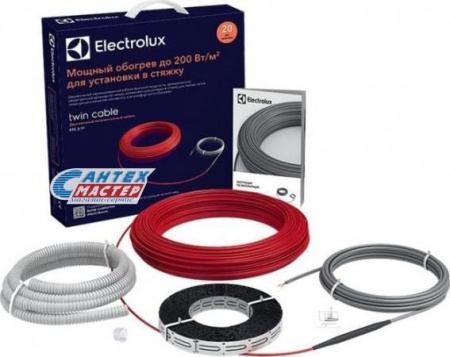 Теплый пол Electrolux ETC 2-17-2000, L-5.9 м, 0.8 м2, 0.1 кВт, электрический Теплый пол Electrolux ETC 2-17-2000, L-5.9 м, 0.8 м2, 0.1 кВт, электрический