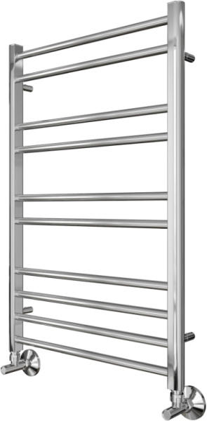 Полотенцесушитель Aquatek Вега водяной П10 500х800 мм хром, нержавеющая сталь, лесенка, подключение нижнее