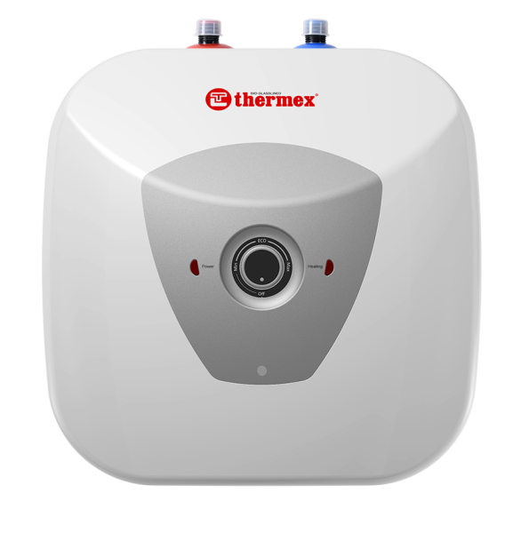 Водонагреватель 15 л Thermex H 15 U (pro) электрический, настенный, вертикальный, накопительный тип, 1.5 квт, 410х340х380 мм, 230 в, (цвет белый, квадратный), с верхней подводкой