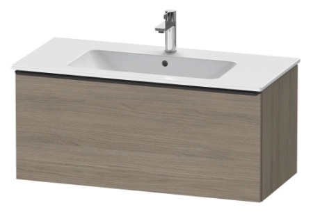 Тумба под раковину Duravit D-Neo, 101х46,2х44 см, подвесная, 1 выдвижной ящик, ДСП, цвет: дуб терра, шкафчик навесной, прямоугольная, правая/левая, в ванную комнату