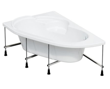 Ванна Corpa Nera Siena 150х100 см, акриловая, цвет- белая, (без гидромассажа, рамы, сифона, фронтальной панели) ассиметричная, встраиваемая/приставная, правая/правосторонняя