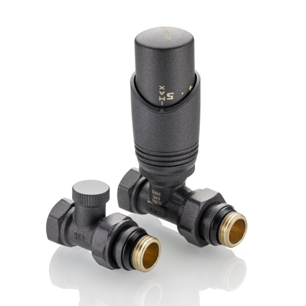 Комплект терморегулирующего оборудования VALTEC прямой 1/2" (серый) Комплект терморегулирующего оборудования VALTEC прямой 1/2" (серый)