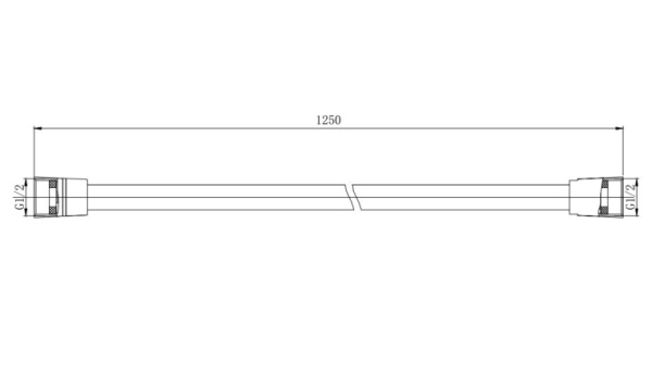 Шланг для душа Aquatek AQ2110CR 1250 мм 1/2"х1/2"вн. поливинилхлорид (ПВХ), цвет хром