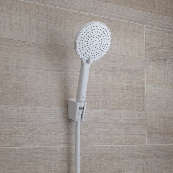 Душевая лейка IDDIS Optima Home, круглая, с 3 режимами, размер 116 мм, ABS-пластик, цвет белый матовый, для душа/ванной