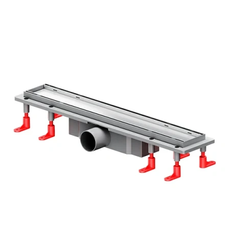 Душевой трап (лоток) AM.PM PrimeFlow 500 мм комбинированный затвор со стальной матовой решеткой под плитку, цвет стальной матовый, выходная труба 50 мм, линейный