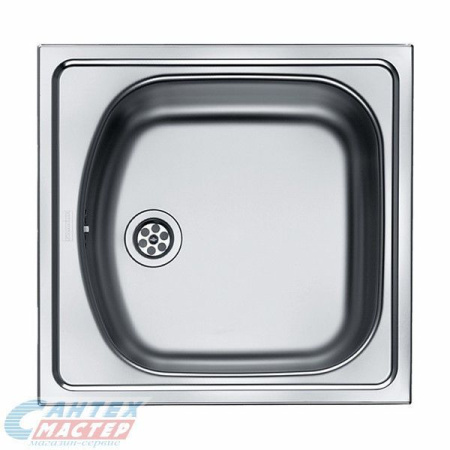 Мойка Franke Eurostar ETN 610, 45.5х43.5х14.5 см, толщина 0.6 мм, врезная, нержавеющая сталь, прямоугольная, цвет матовая, без отверстия под смеситель, слив-перелив, для кухни