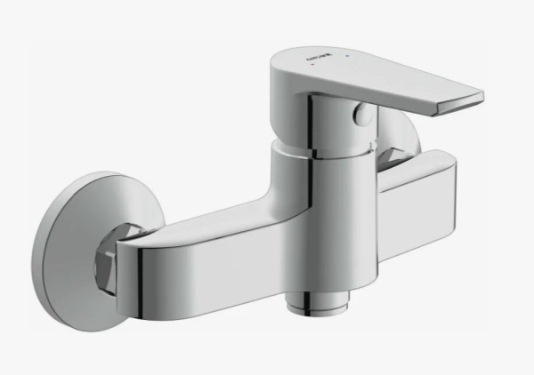 Смеситель для душа Cersanit VERO однорычажный, хромированный, настенный, без излива, латунь, цвет хром