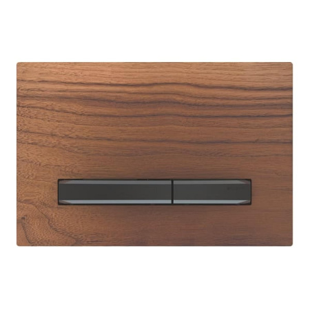Кнопка смыва Geberit Sigma50, черный, черный орех. сплав цинка, клавиша управления для сливного бачка, инсталляции унитаза, двойная, механическая, панель, универсальная, размер 24,6х16,4х1,3 см