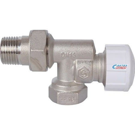 Клапан ручной термостатический осевой Stout 1/2" внутр/наруж угловой,для радиатора отопления SVT 0005 000015  Клапан ручной термостатический осевой Stout 1/2" внутр/наруж угловой,для радиатора отопления SVT 0005 000015