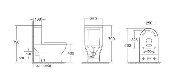 Унитаз-компакт Olives Cadiz Bidet со встроенным биде, универсальное направление выпуска, напольный, с быстросьемным сиденьем микролифт, дюропласт, безободковый, антивсплеск, цвет белый