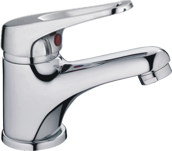 Смеситель для умывальника HAIBA однозахватный, неповоротный, латунный, длина 128 мм, латунь, цвет хром