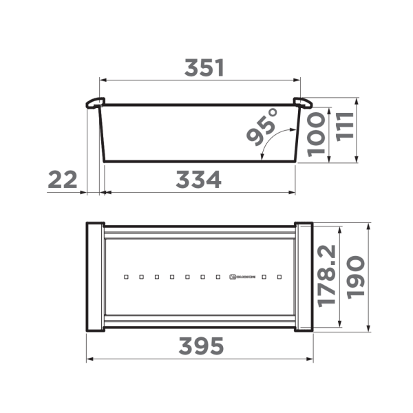 Коландер для мойки Omoikiri CO-05-LG, 395x190x111 мм, для кухонных моек, прямоугольный, нежавеющая сталь, цвет светлое золото