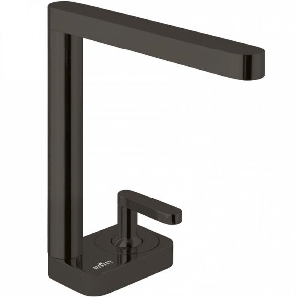 Смеситель для раковины Webert Living однорычажный, поворотный, длина 130 мм, латунь, цвет черный