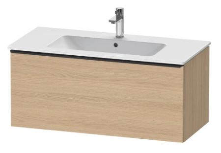 Тумба под раковину Duravit D-Neo, 101х46,2х44 см, подвесная, 1 выдвижной ящик, ДСП, цвет: натуральный дуб, шкафчик навесной, прямоугольная, правая/левая, в ванную комнату