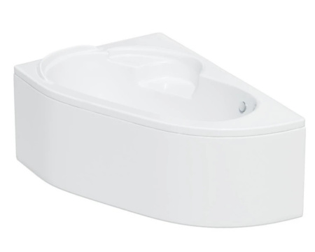 Ванна Corpa Nera Siena 150х100 см, акриловая, цвет- белая, (без гидромассажа, рамы, сифона, фронтальной панели) ассиметричная, встраиваемая/приставная, правая/правосторонняя