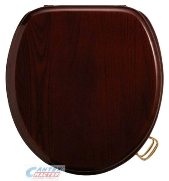 Сиденье для унитаза Boheme Vogue (махагон) с микролифтом, деревянное, крышка, размер, сидушка, стульчак 908-MH(G,CH,BR) (Богема)