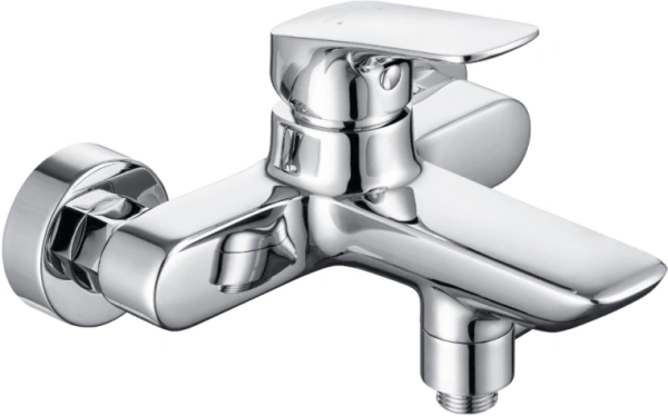 Комплект смесителей Aquatek Вега 3 в 1 хром, смеситель для ванны, раковины, душевой гарнитур, однорычажный