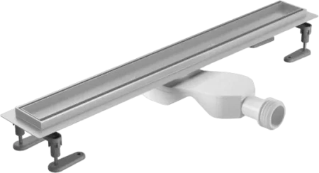 Душевой трап Excellent Stilio 60, под облицовку плиткой, цвет хром, для душа в полу, с  гидрозатвором, горизонтальный выпуск, нержавеющая сталь, прямоугольный