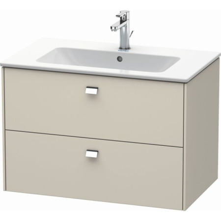 Тумба под раковину Duravit Brioso, 102х47,9x55,3 см, подвесная, 2 выдвижных ящика, ДСП, цвет: серо-коричневый/хром, шкафчик навесной, механизм доводчика, прямоугольная, правая/левая, в ванную комнату