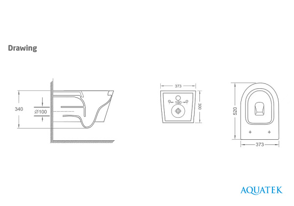 Комплект унитаза с инсталляцией Aquatek Сириус (Сет) c сиденьем микролифт, безободковый, без кнопки, без крепления, смыв Торнадо