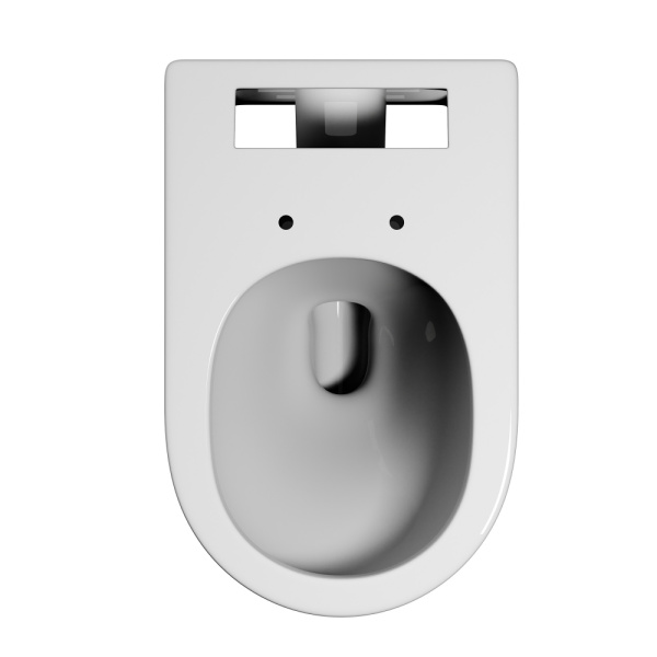 Унитаз подвесной ABBER Bequem 580х360х350 мм цвет белый, горизонтальный (прямой) выпуск, импульсный смыв, система антивсплеск, с сиденьем микролифт, дюропласт, установка бачка не требуется AC1126P