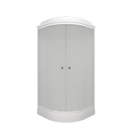 Душевая кабина 90х90х215 см Тритон Вельвет А поддон низкий, полукруглая, угловая, без гидромассажа, стекло матовое, закрытая