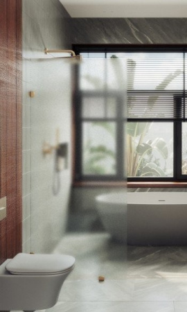 Душевая перегородка MaybahGlass, 195х79 см, сатиновое стекло/коннектор стена-стекло, цвет бронза, правая/левая, плоская (панель), из закаленного стекла, (ограждение без поддона) стеклянная, правосторонная/левосторонная, универсальная