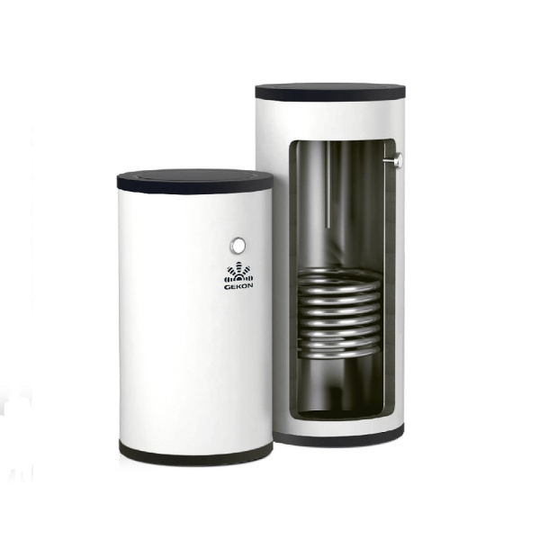 Водонагреватель Gekon BW 80 INOX 15 кВт, 80 л. косвенного нагрева с одним теплообменником, подключение справа, настенный, накопительный, вертикальный, для частного дома, дачи