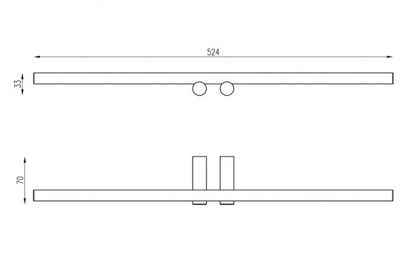 Полотенцедержатель ABBER Osten 316 двойной, настенный, неповоротный, 524 мм нержавеющая сталь, для полотенец, в ванную/туалет/душевую кабину, цвет оружейная сталь брашированная AA1855BGG