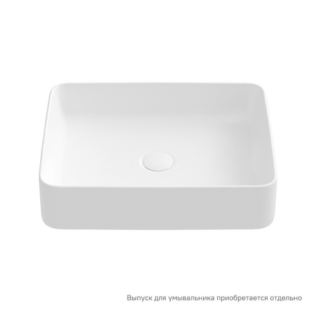 Раковина IDDIS Slide 36х47х11 см, накладная, прямоугольная, керамическая/фарфоровая, цвет белый матовый, без отверстия под смеситель, без слив-перелива, умывальник