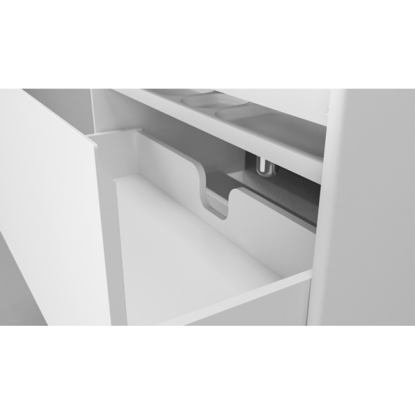 Тумба под раковину Velvex Klaufs 60.1Y, 600х450х479 мм, подвесная, цвет шатане/черный, 1 выдвижной ящик/выдвижной органайзер, подходит раковина Como 60, правая/левая, правосторонняя/левосторонняя/универсальная, в ванную комнату