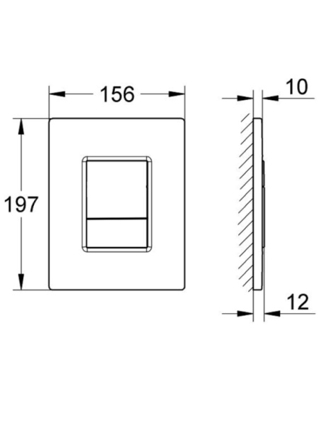 Кнопка смыва Aquatek Pneumo N прямоугольная, цвет черный, пластик, клавиша управления (клавиши прямоугольные) для сливного бачка, инсталляции унитаза, двойная, пневматическая, панель, размер 156х197х10 мм
