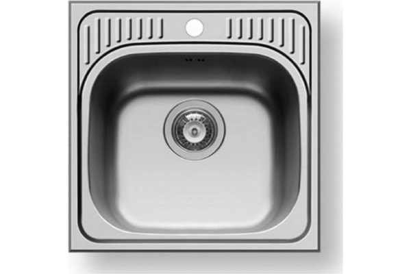 Essential Range Basic ET 34 N 1TH (D90) GOF 48х48х18 см с переливом, рифленая, нержавеющая сталь 105060901