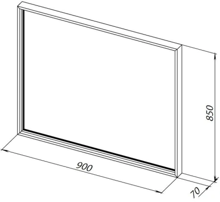 Зеркало Allen Brau Liberty 90х85х7 см с подсветкой, сенсорный выключатель, прямоугольное, подвесное/настенное, цвет рамы медь браш, для ванной комнаты