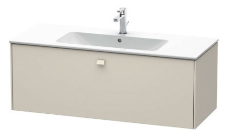 Тумба под раковину Duravit Brioso, 122х46,9х45,2 см, подвесная, 1 выдвижной ящик, ДСП, цвет: серо-коричневый, шкафчик навесной, механизм доводчика, прямоугольная, правая/левая, в ванную комнату