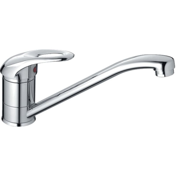 Смеситель для кухни/мойки HAIBA CRON однозахватный, поворотный, длина 221 мм, силумин, цвет хром